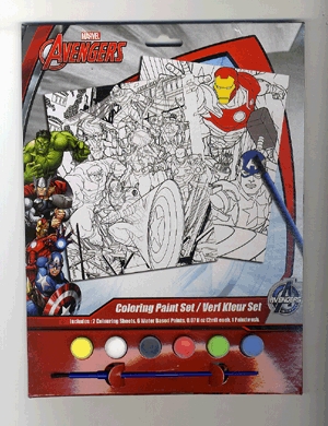Bosszúállók színező festékkészlettel