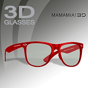 3D polarizált szemüveg - Mamma Mia - piros