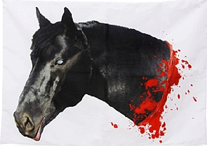 Lófej az ágyban (párnahuzat)