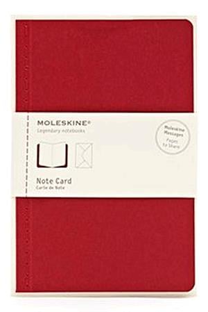 Moleskine jegyzet-kártya (nagy méretű, vörös)
