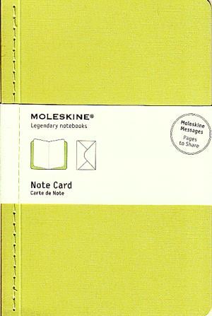 Moleskine jegyzet-kártya (nagy méretű, tea zöld, 12 db/csomag)