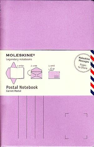 Moleskine postai levelezőlap (nagy méretű, lila, 10 db/csomag)