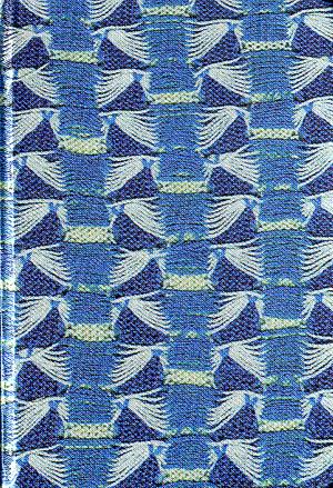 Emories selyem borítású notesz (Kék-fehér minta)