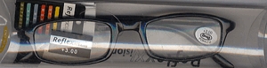 Reflexvisions olvasószemüveg, +3 (fekete)