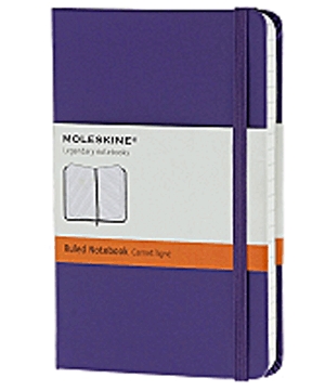 Moleskine jegyzetfüzet (vonalas, kis méretű, keménytáblás, lila)