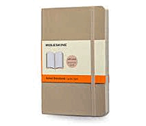 Moleskine jegyzetfüzet (vonalas, kis méretű, puhatáblás, bézs)