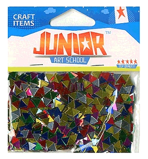 Junior hobbikellék - flitter (színes háromszögek)
