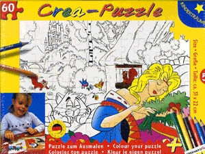 Színezd ki! puzzle - Hercegnő  (60 db)