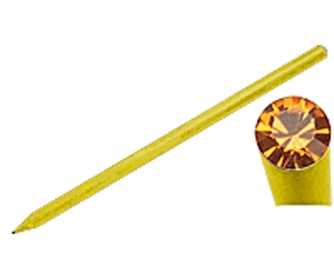Arany Swarovski kristállyal díszített ceruza (203 Topaz)