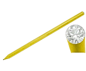 Arany Swarovski kristállyal díszített ceruza (001 Crystal) - Kristály