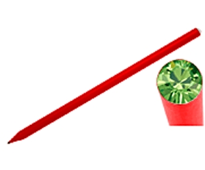 Piros Swarovski kristállyal díszített ceruza (214 Peridot)