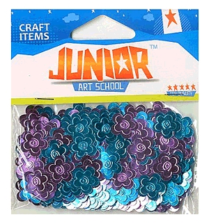 Junior hobbikellék - flitter (színes virágok)