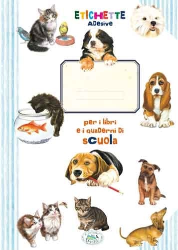 Etichette adesive per i libri e i quaderni Di scuola (cane)