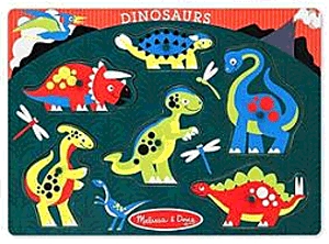 6 darabos fa puzzle - Dinoszauruszok
