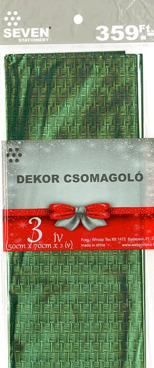 Dekor csomagoló 3 ív (50 cm x 70 cm x 3 ív) több színben - ATC135228